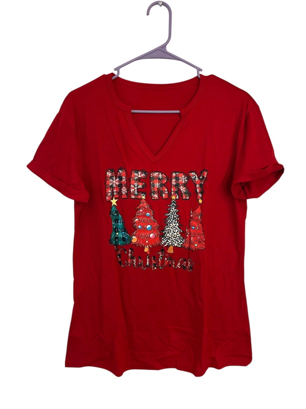 Red 'Merry Christmas' Holiday Tee - Unbranded